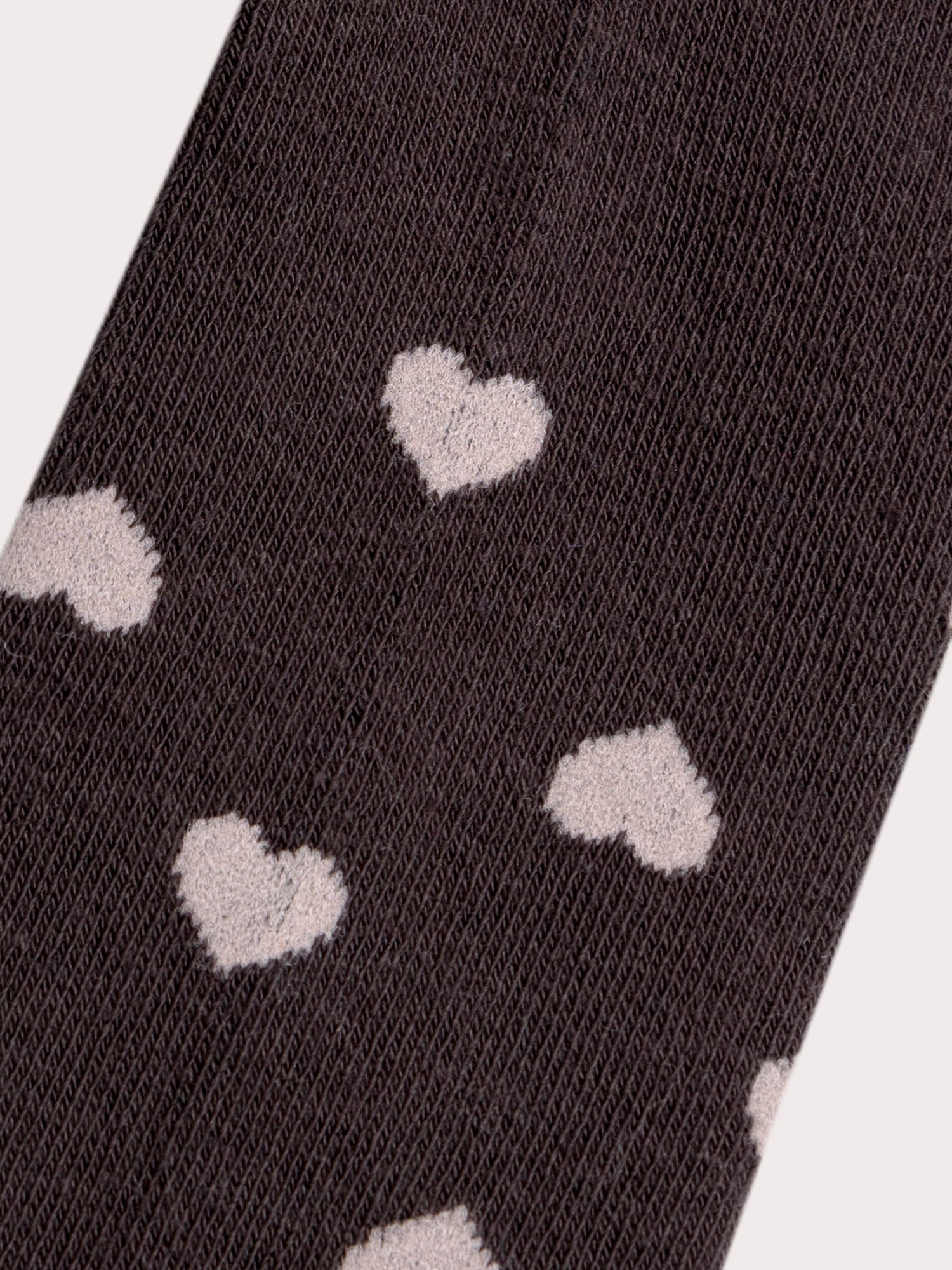 Gray Tights with Purple Hearts for Girl