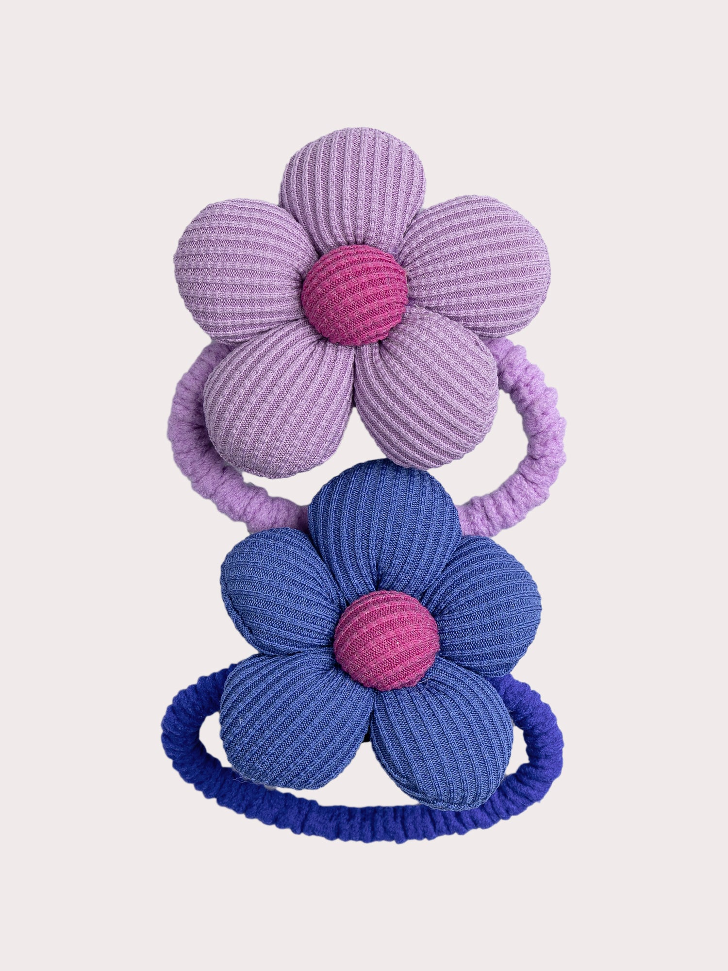 Set of 2 maxi flower hair ties for girls