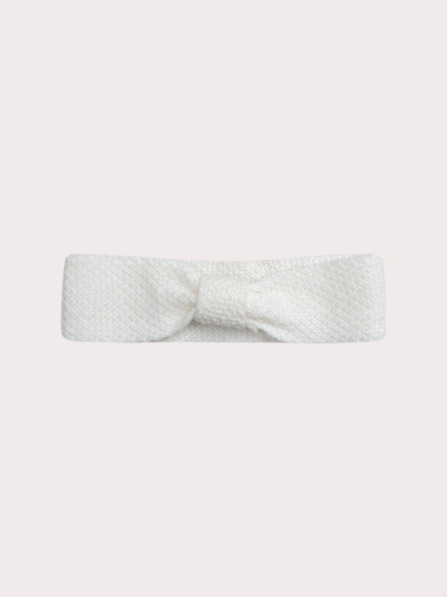 White Knitted Headband for Baby Girl