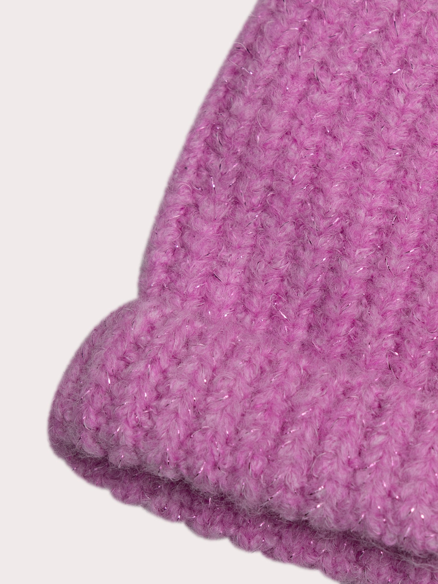 Purple sequin beanie for baby girl