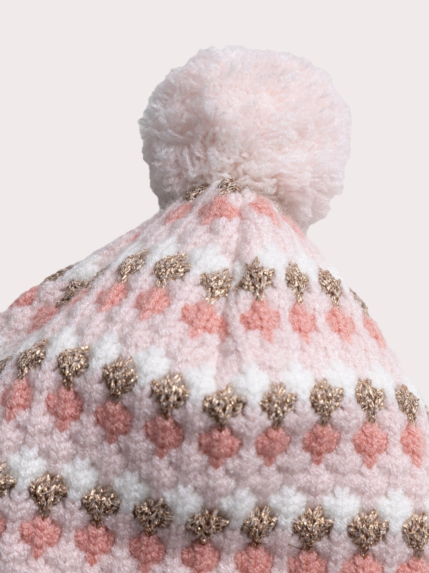 Pink hat with fantasy print for baby girl