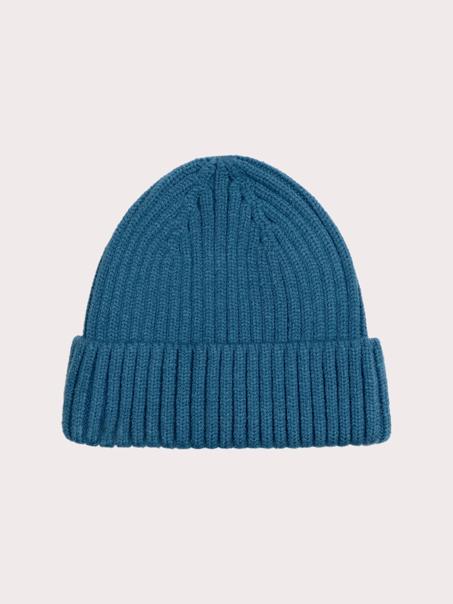 Blue cord knit hat for baby boy