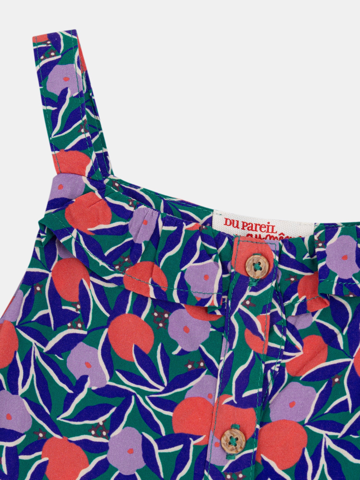 Strapless dress with floral print for girls