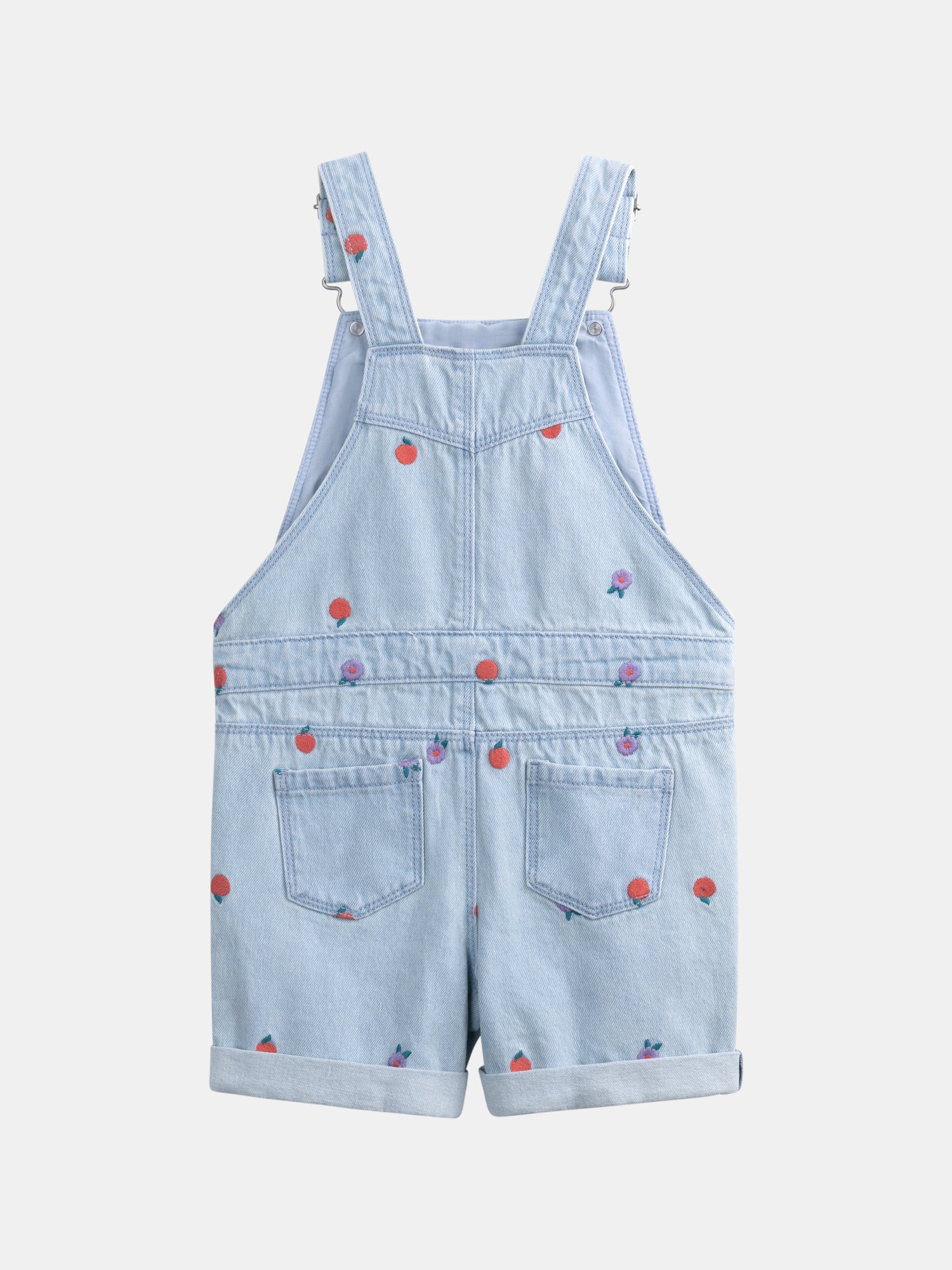 Embroidered Denim Overalls for Girls
