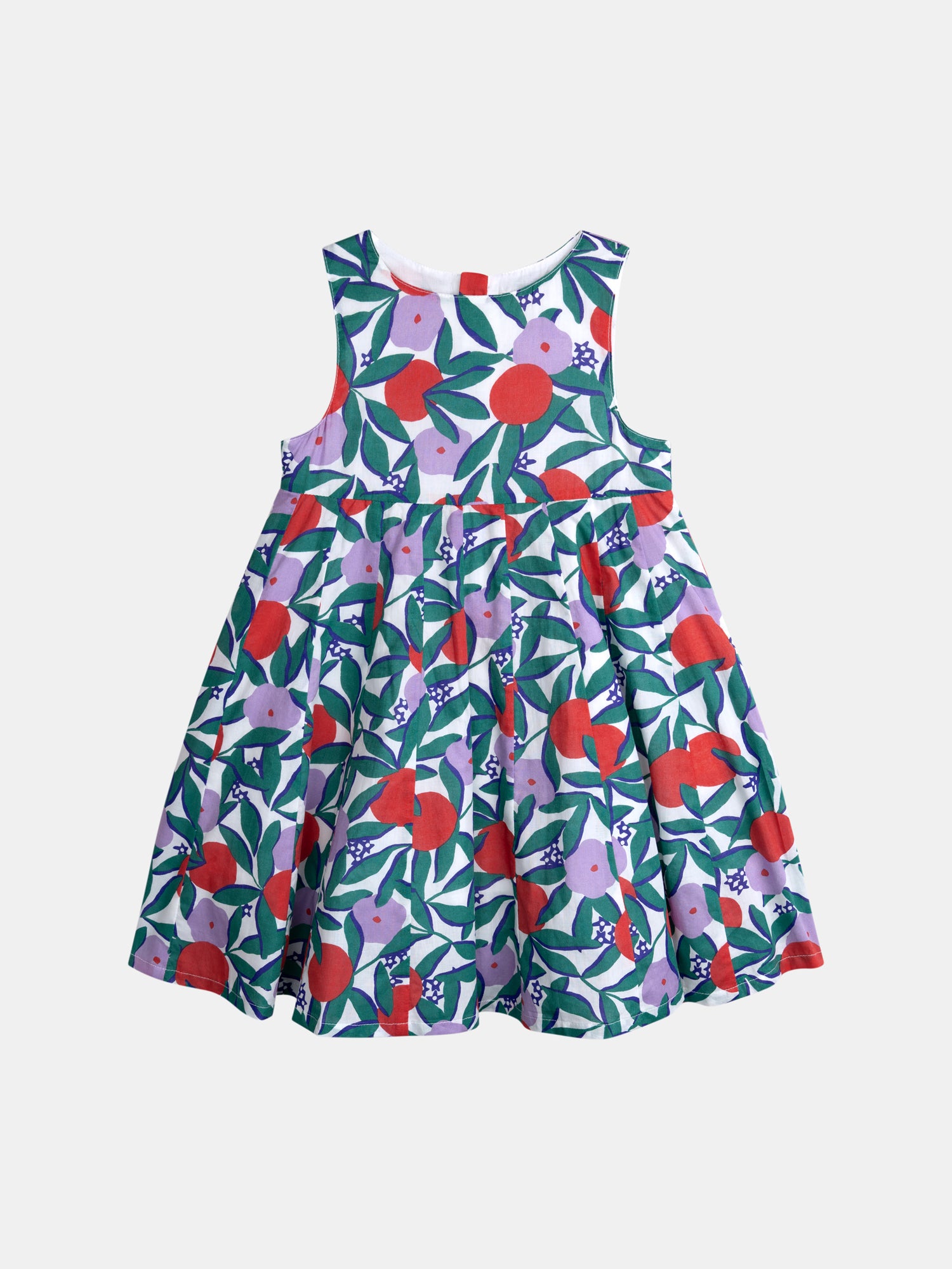 Sleeveless floral dress for girls