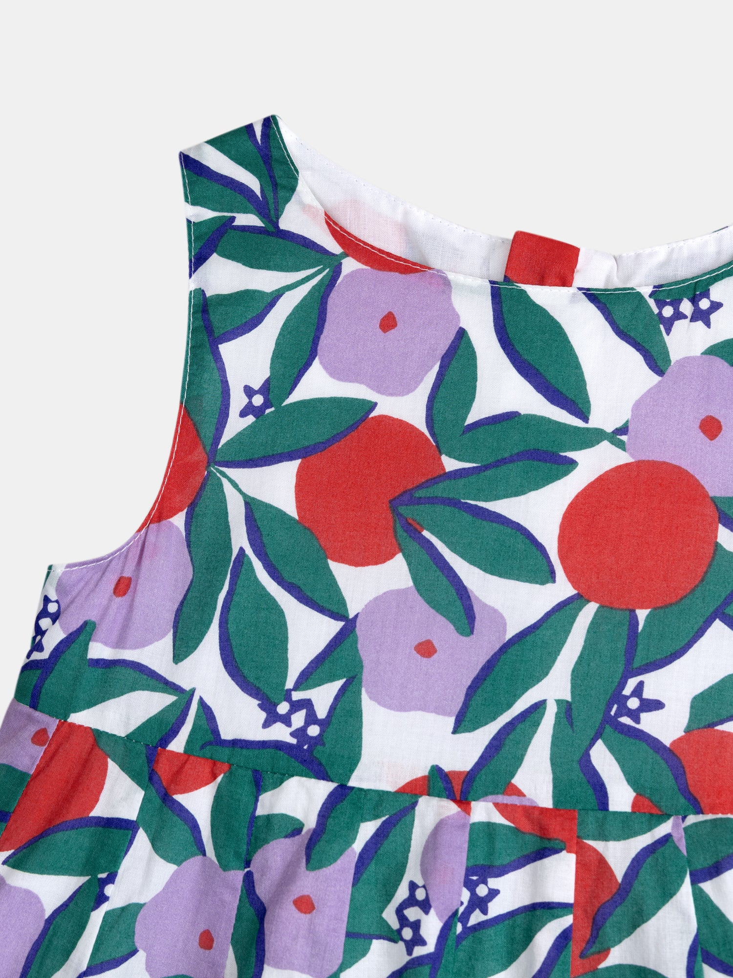 Sleeveless floral dress for girls