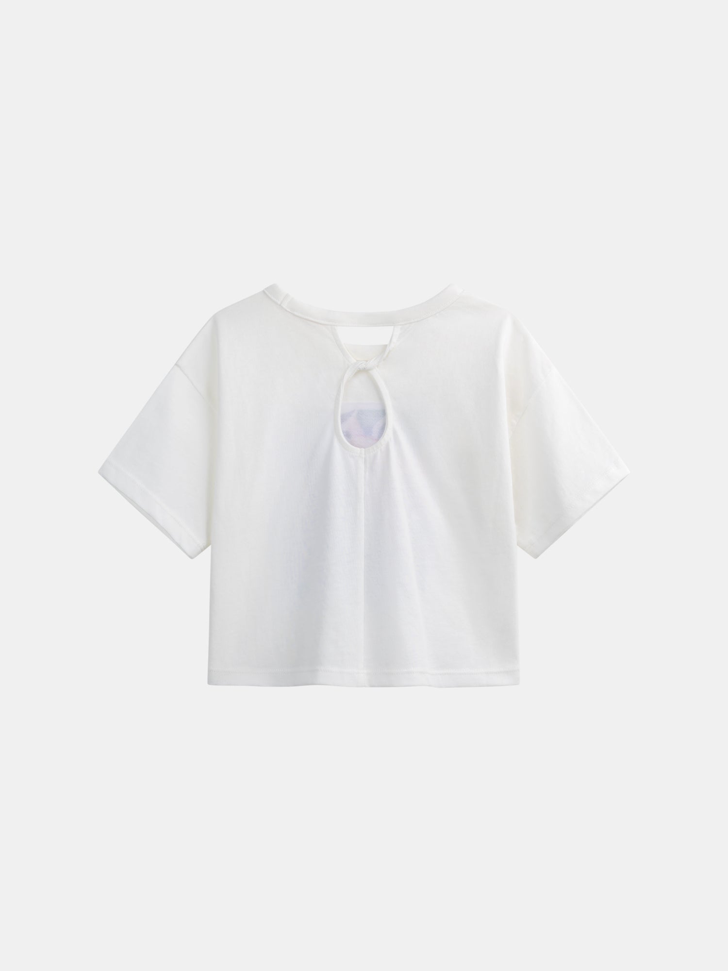 Ecru T-shirt with toucan animation for girls