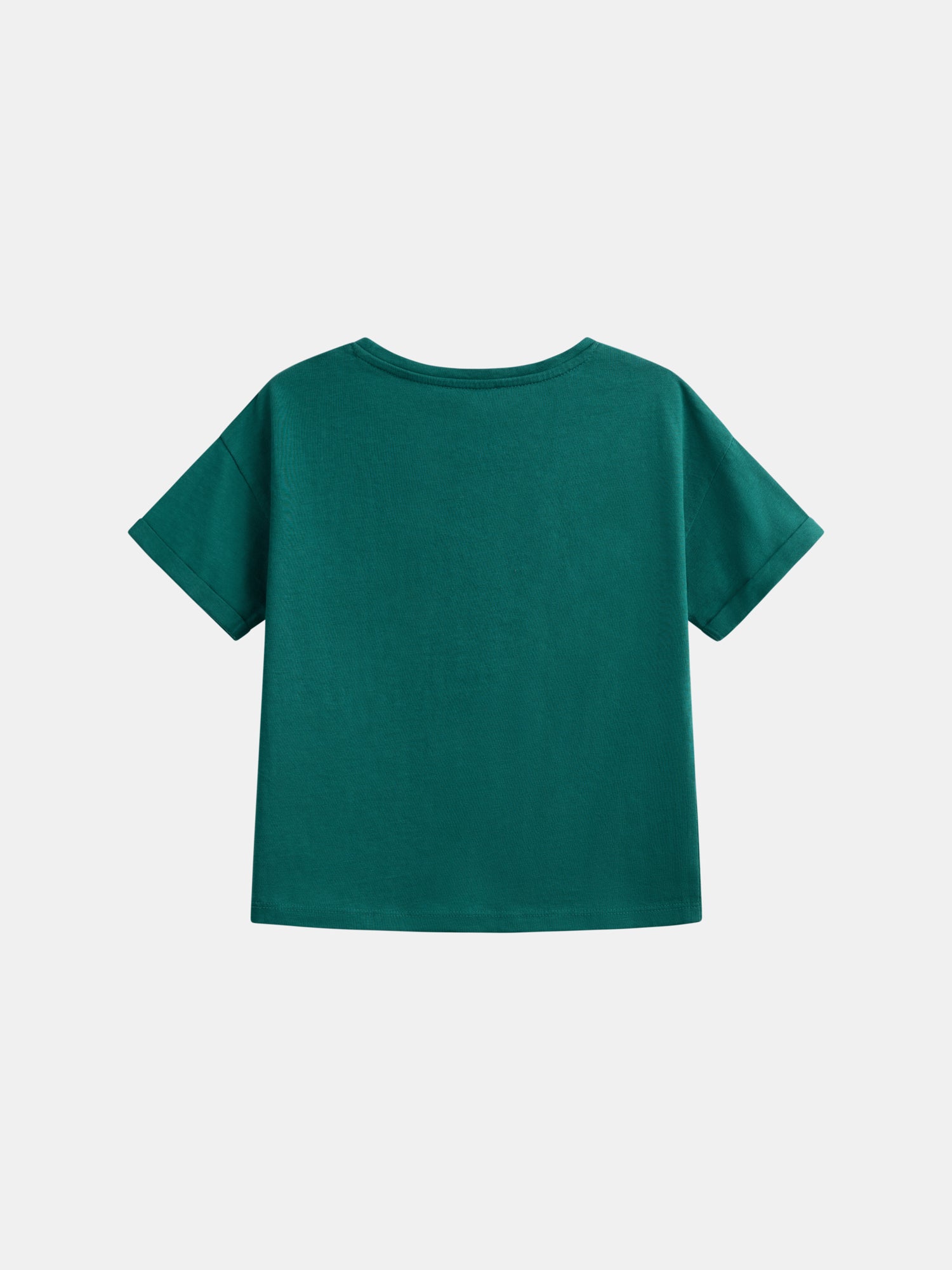 Green floral animation T-shirt for girls