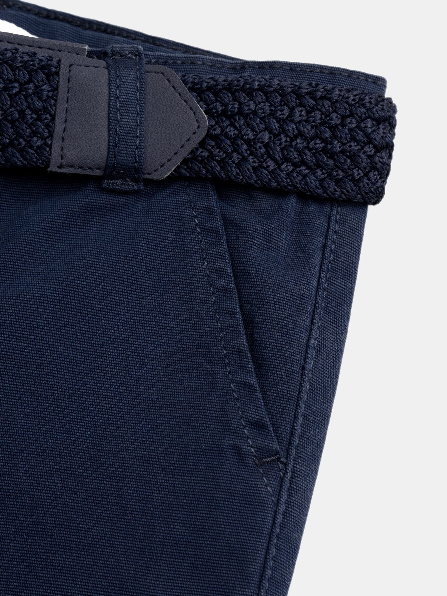 Dark blue shorts with belt for boys