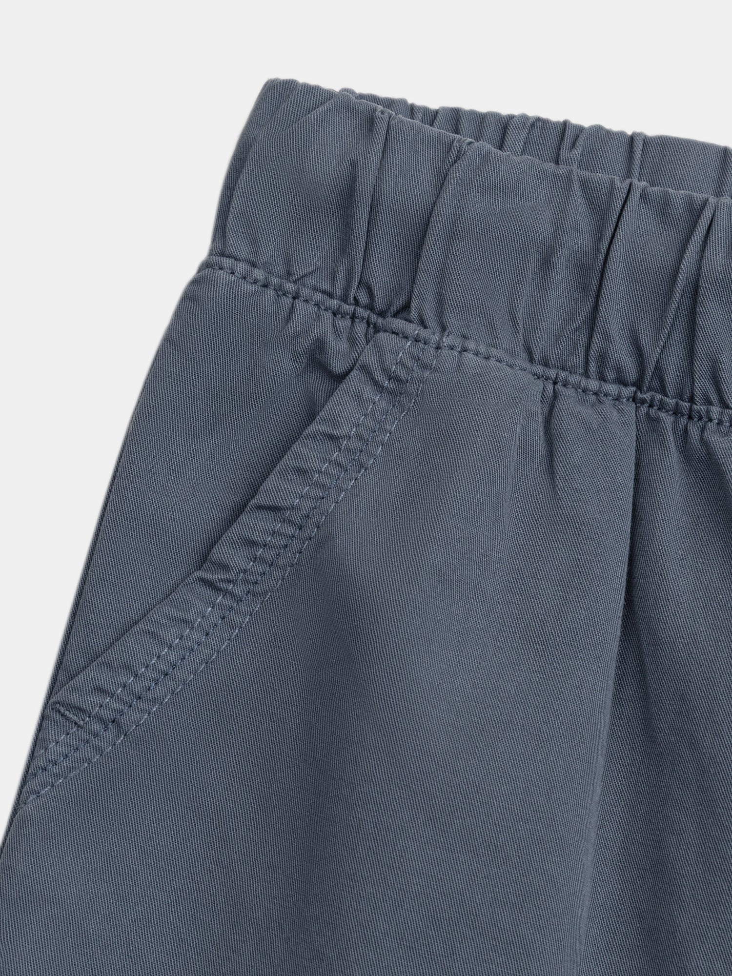 Blue Bermuda shorts with front and back pockets for boys