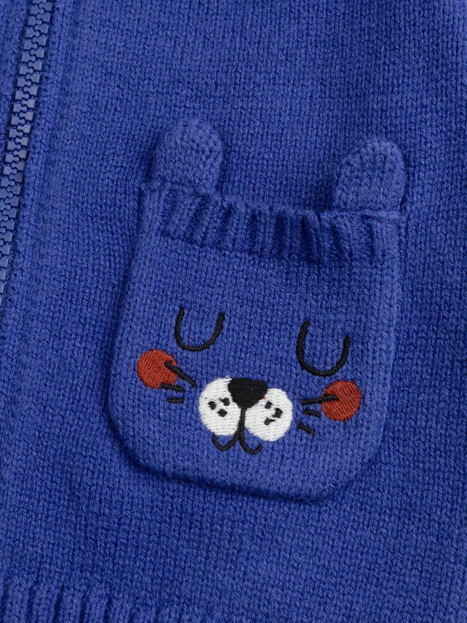 Blue Tiger Knit Vest for Baby Boy