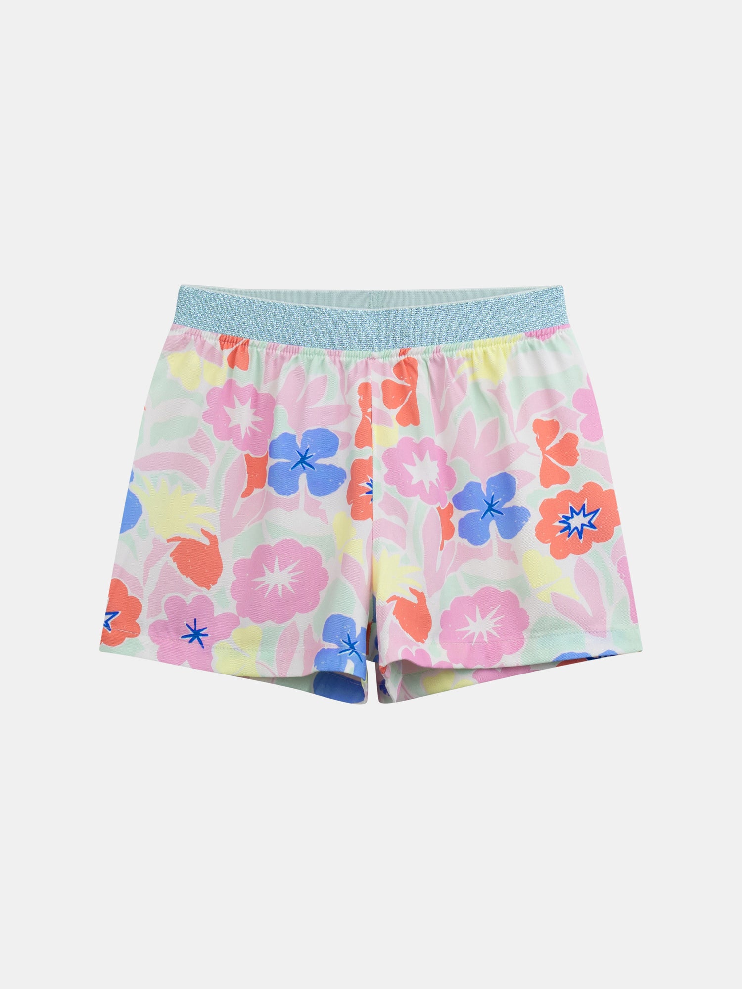 Short phosphorescent pajamas with "Exotic Mood" print for girls