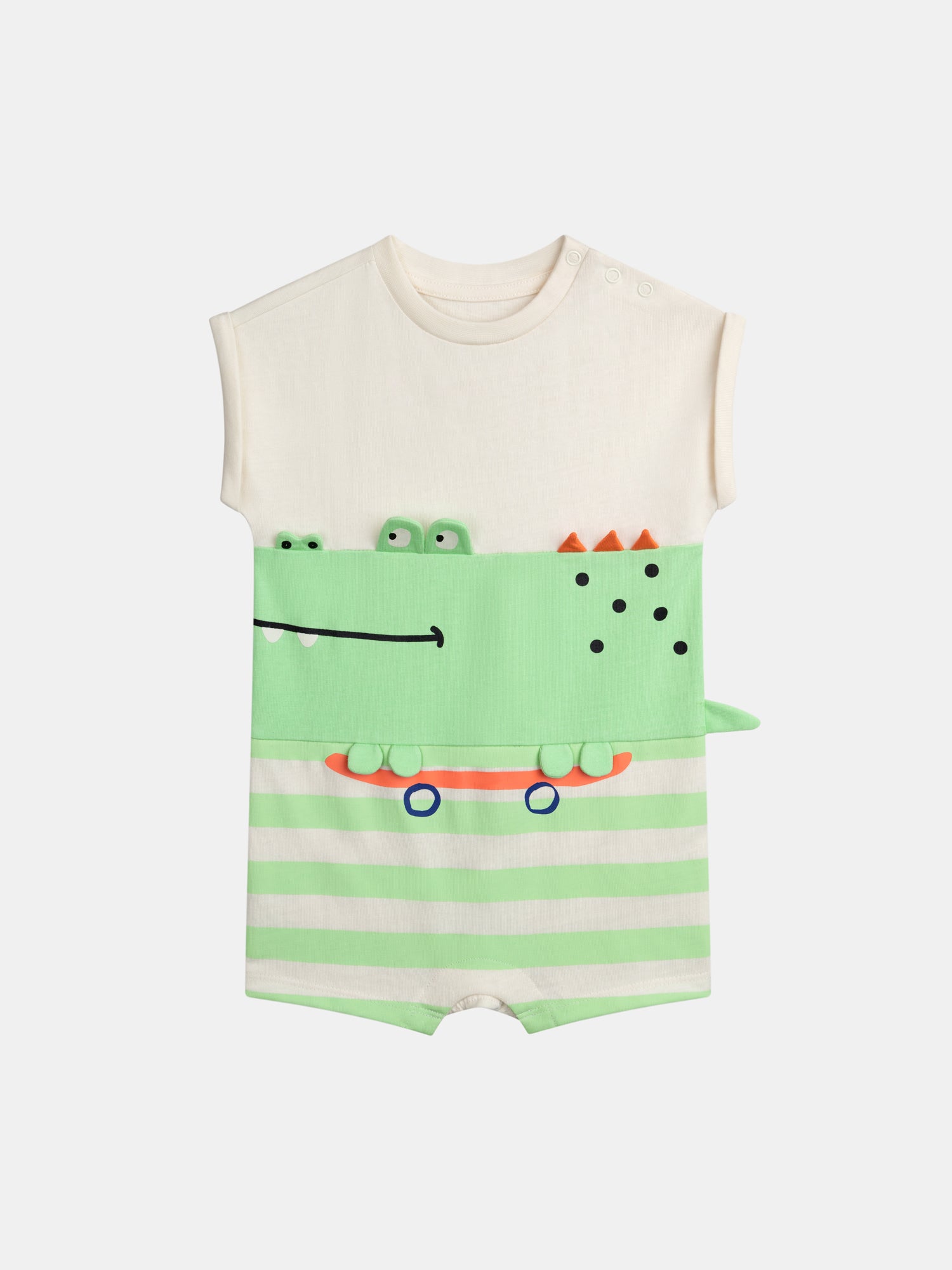 Crocodile Skater Romper for Baby Boys