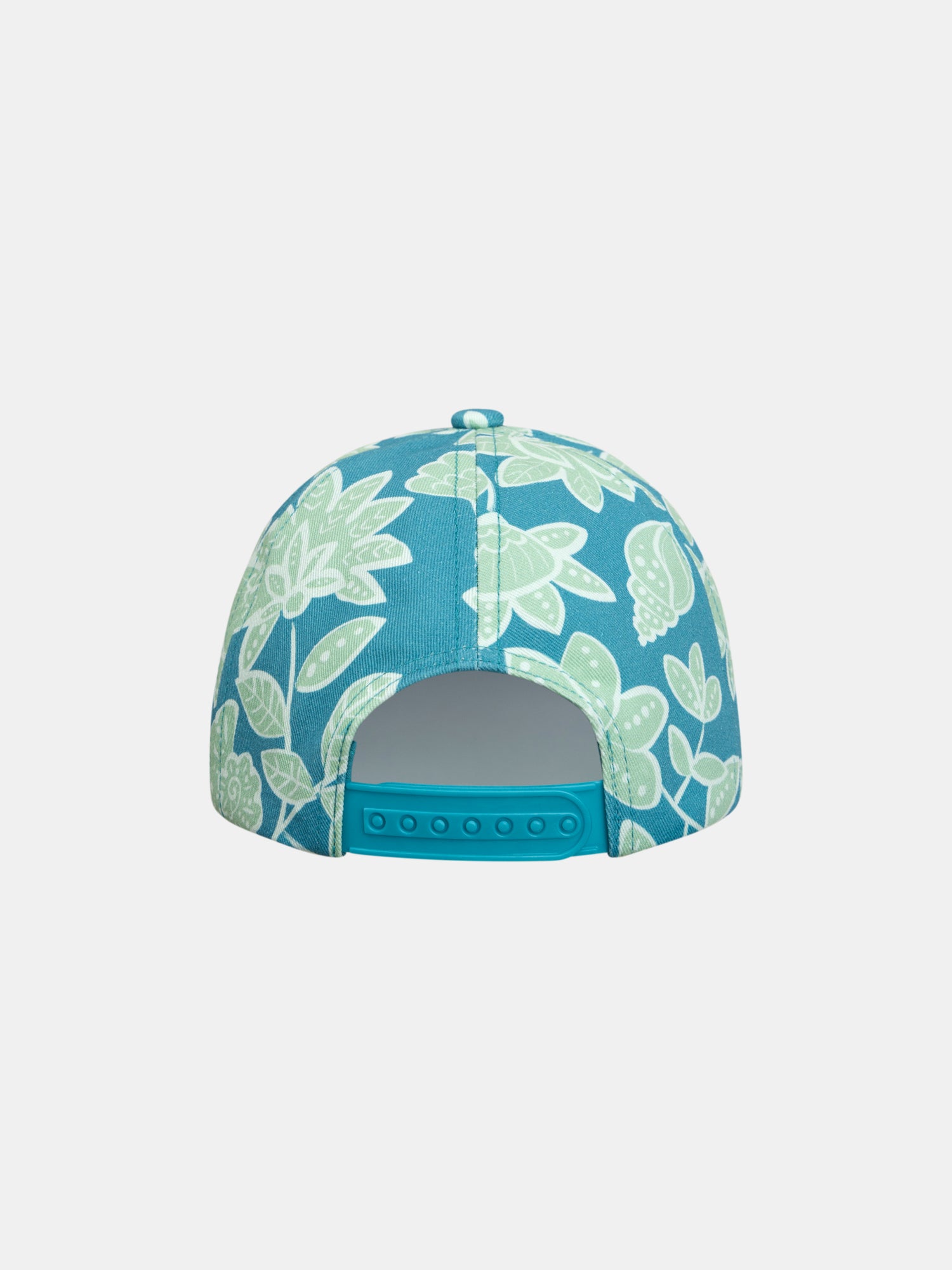 Blue floral print cap for girls