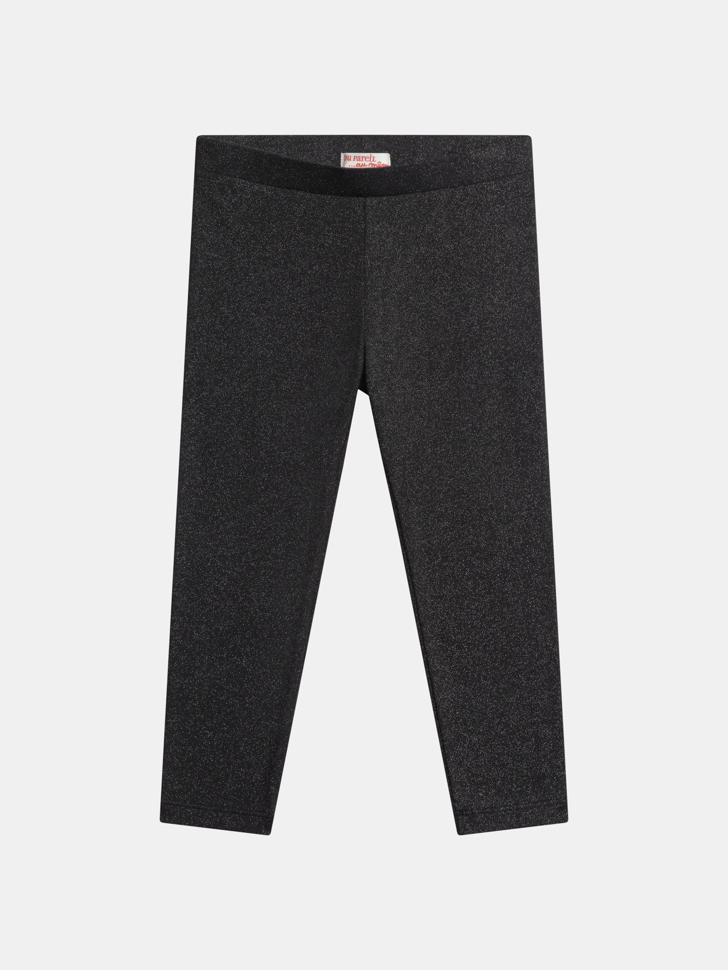 Dark Gray Glitter Leggings for Girls