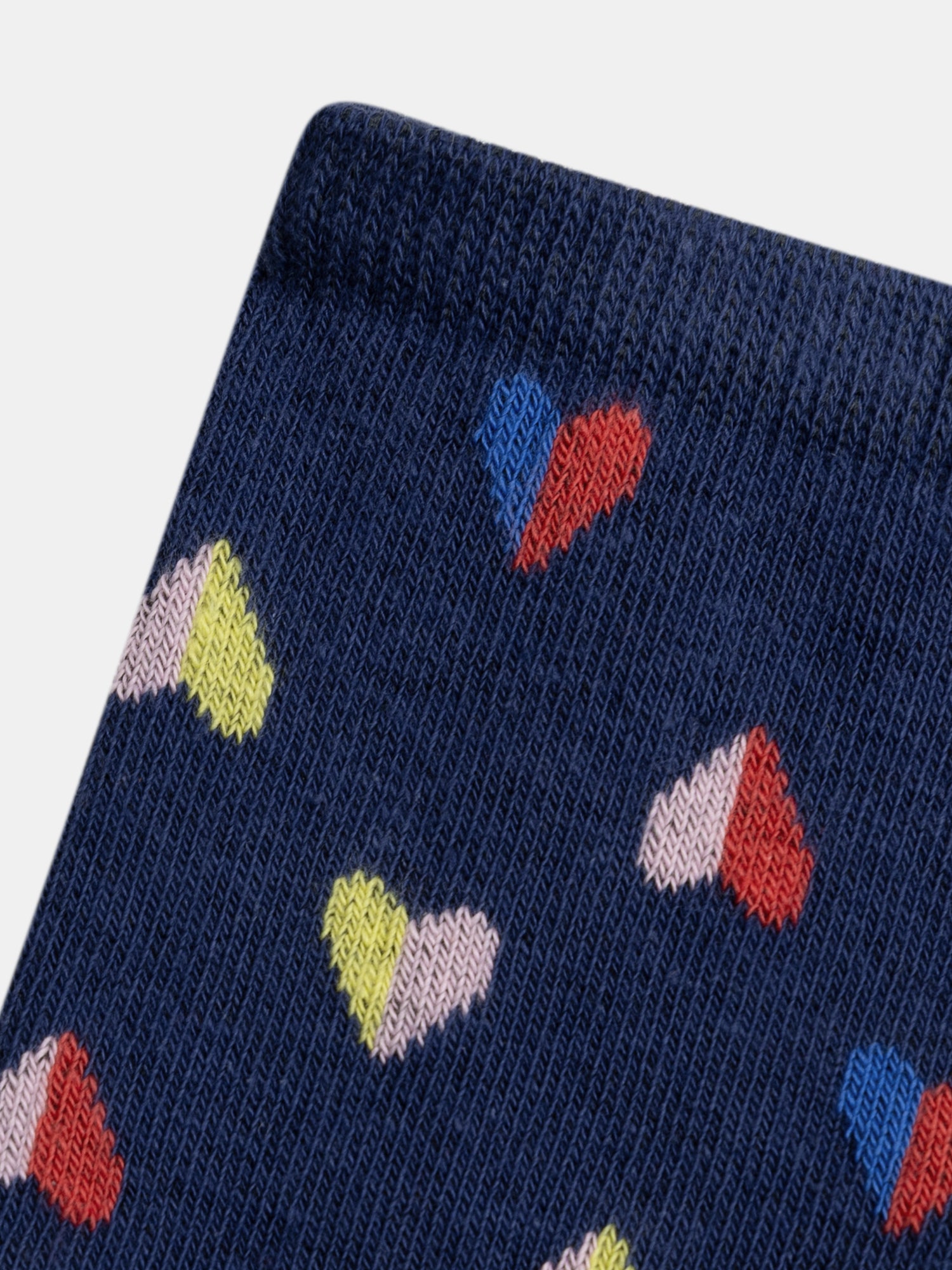 Navy Heart Socks for Girls