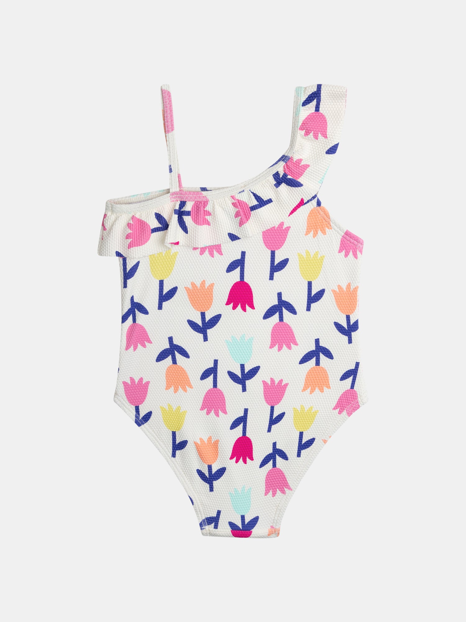 One-piece swimsuit with tulip print for girls