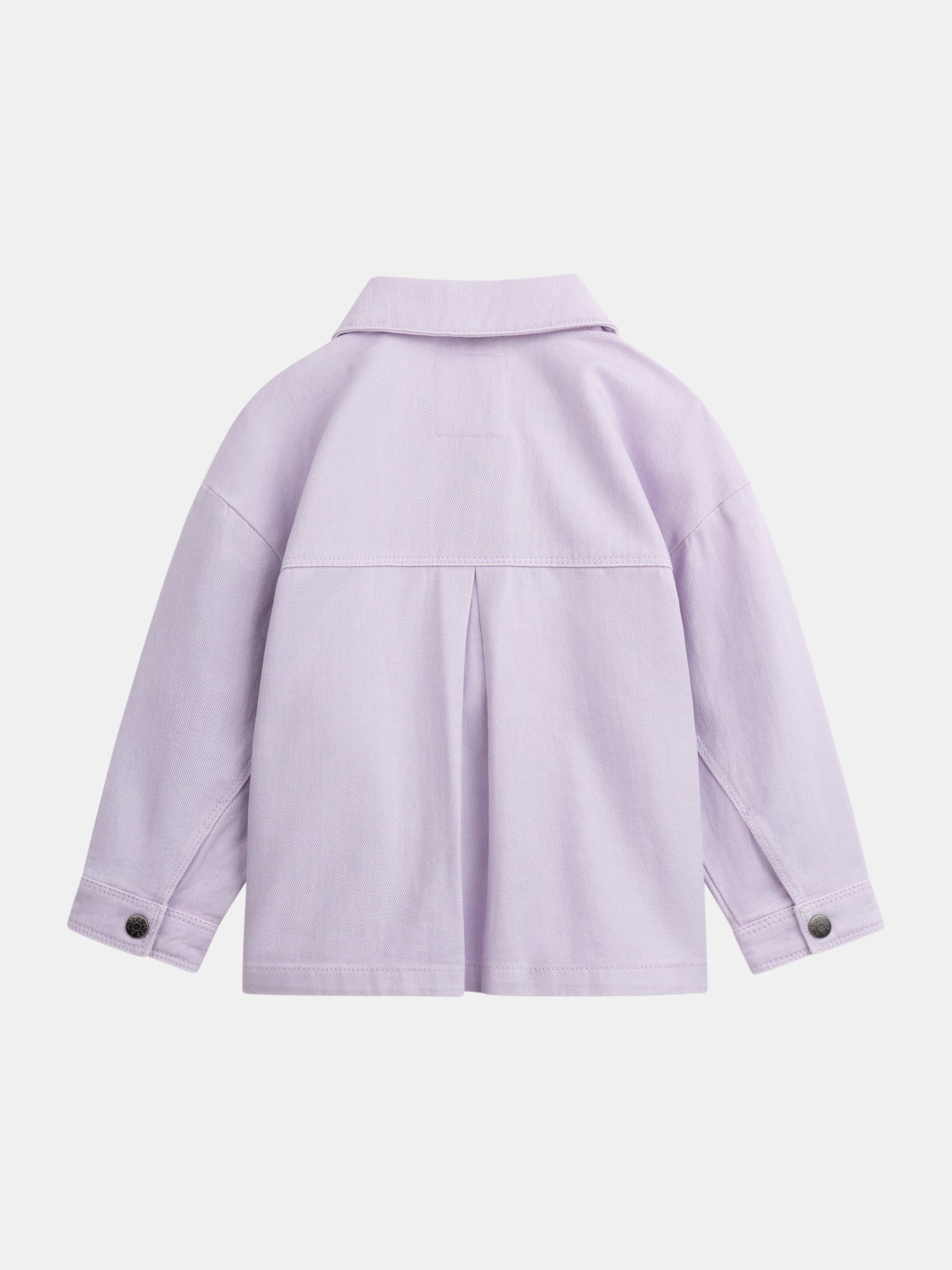 Purple Jacket with Pockets and Heart Embroidery for Girls