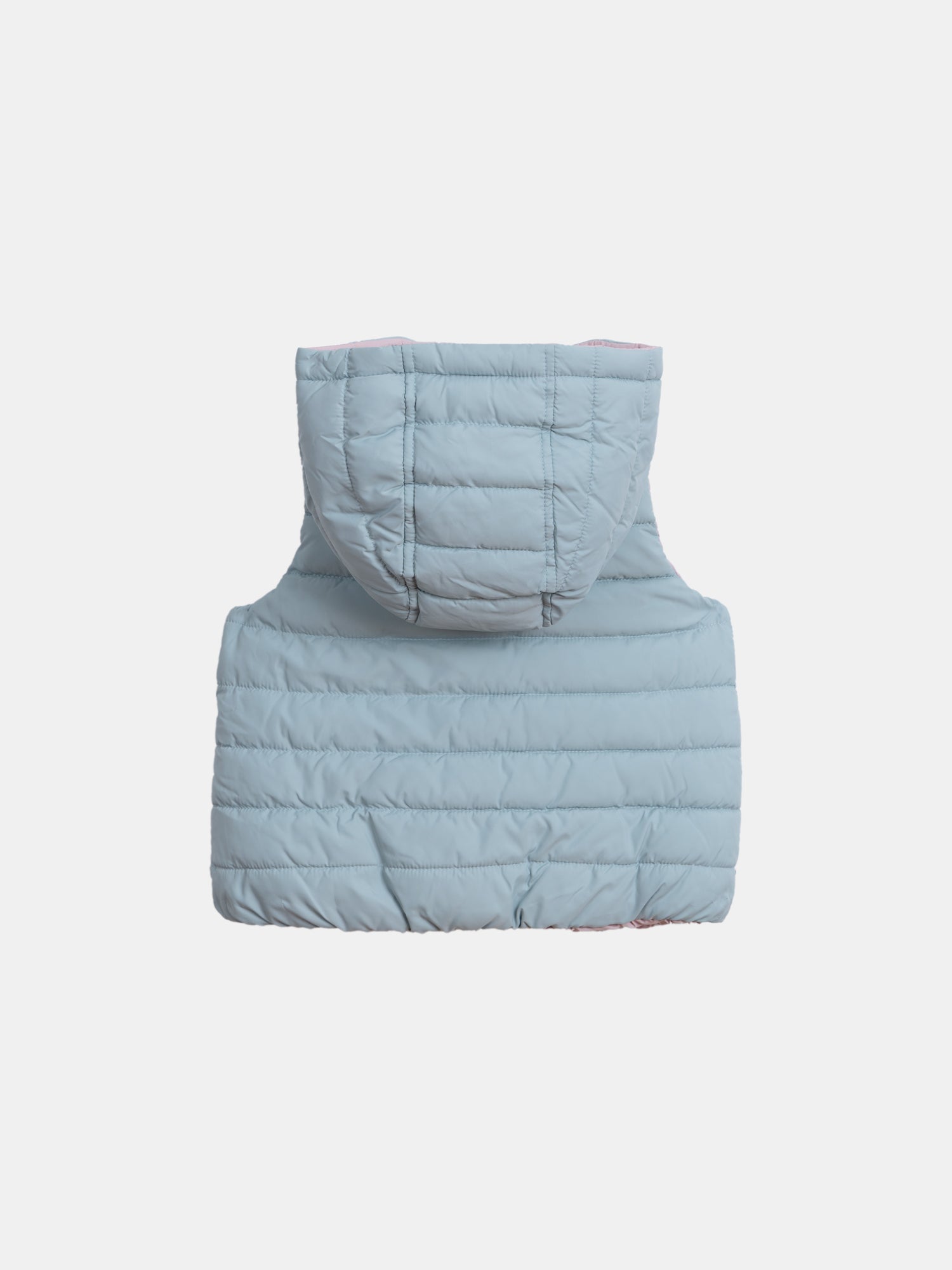 Reversible sleeveless down jacket for girls