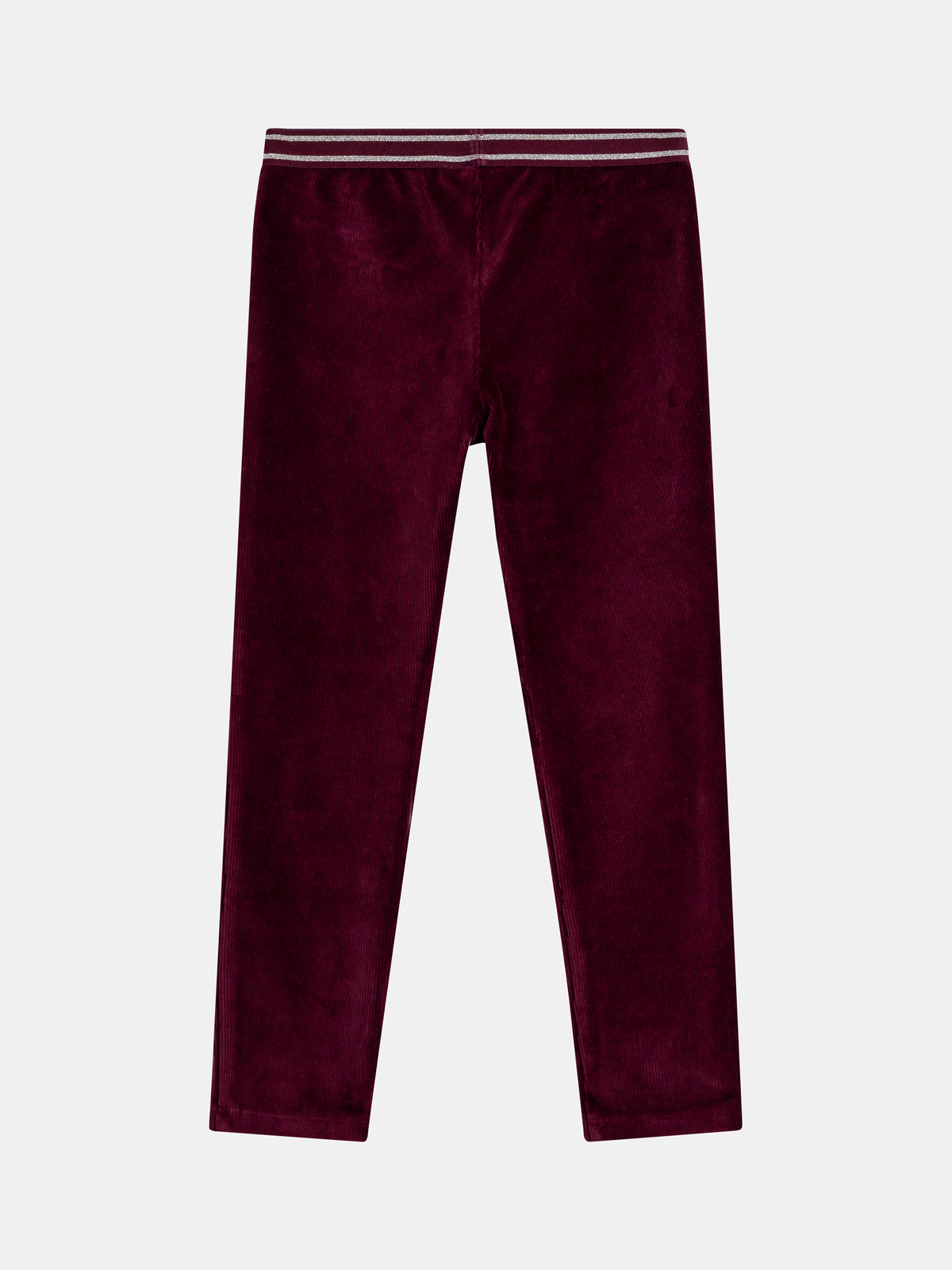 Purple velvet pants with fancy belt for girls