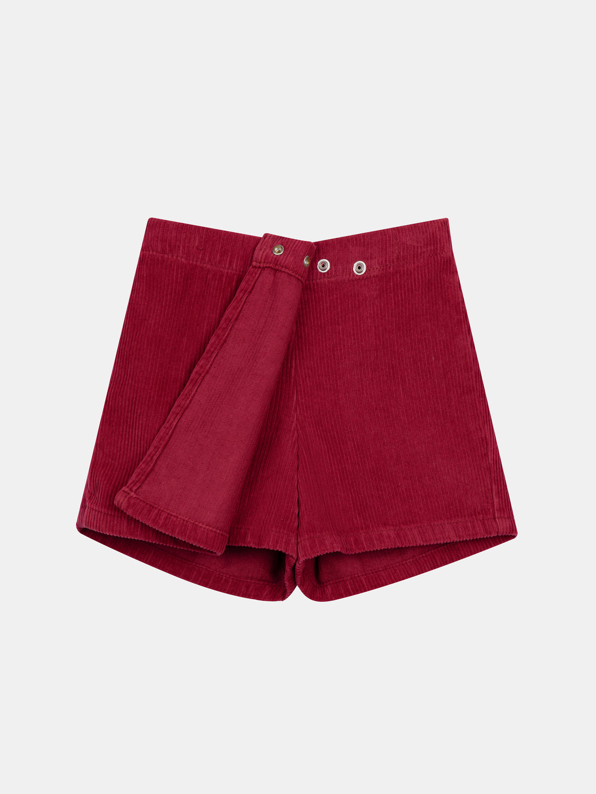Red velour shorts for girls