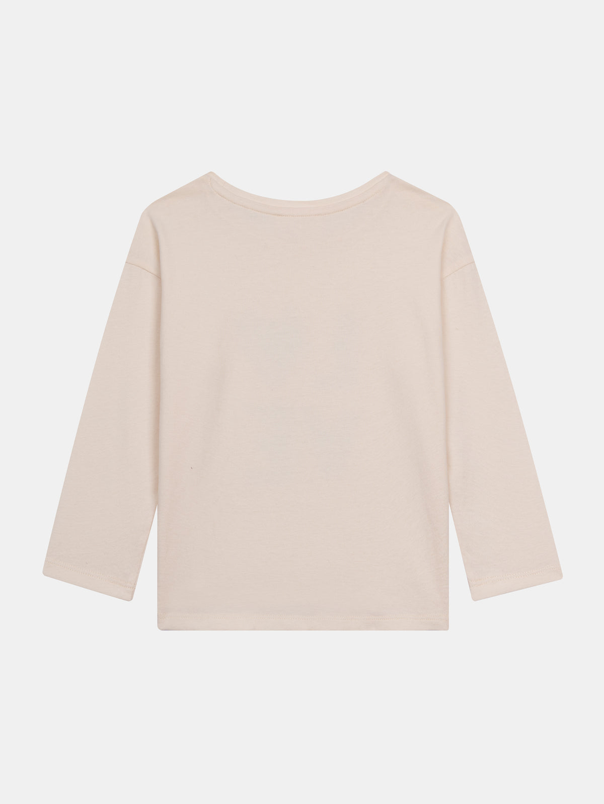 Ecru Long Sleeve T-Shirt with 3D LOVE Animation for Girls