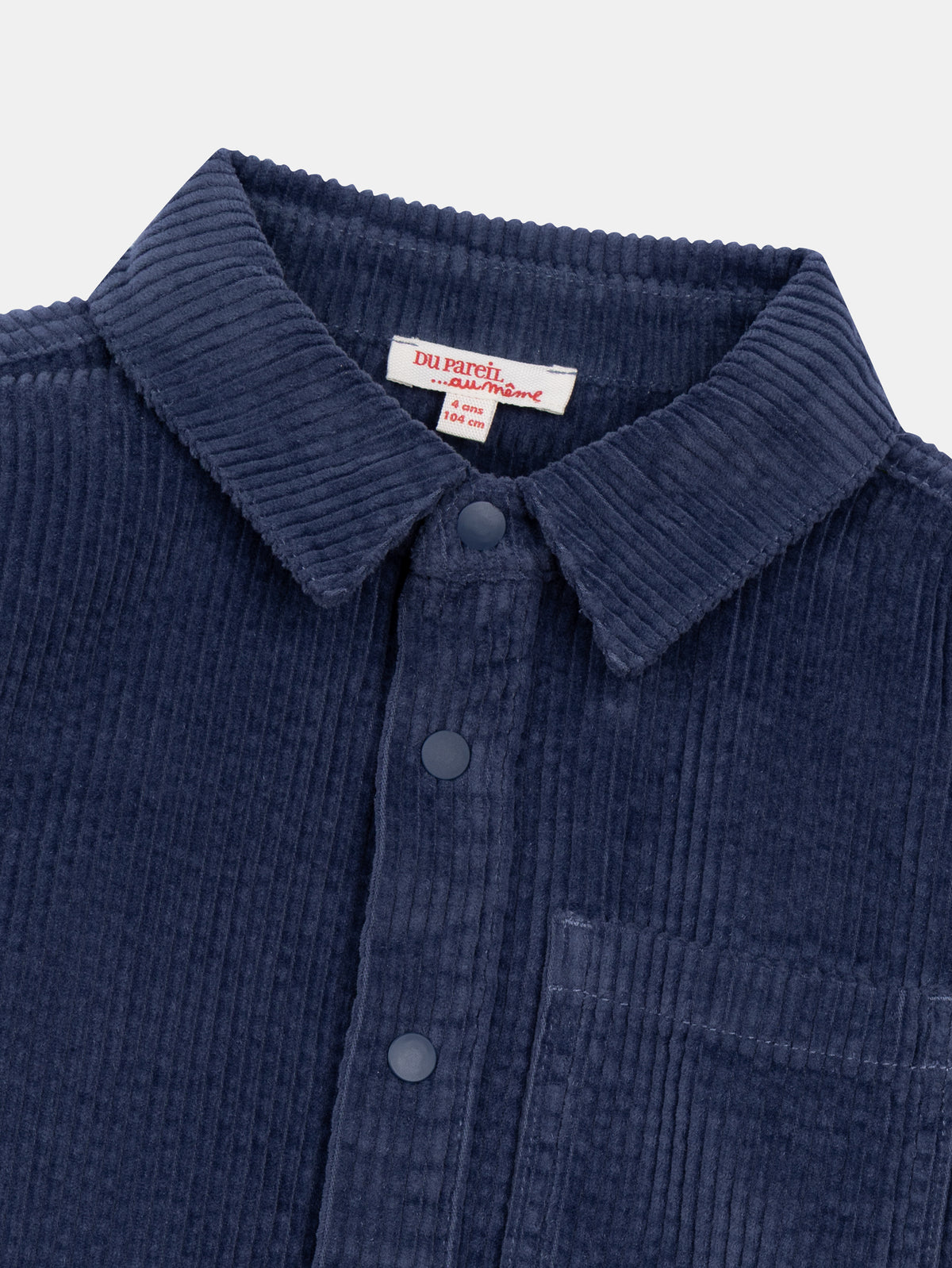 Blue Velvet Shirt for Boys