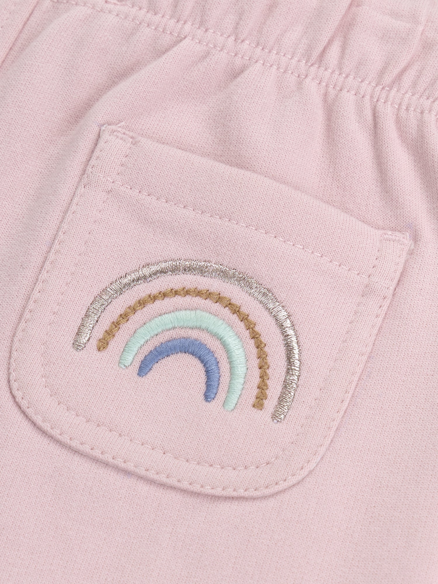 Pink sweatshirt and pants set "RAINBOW" for baby girl