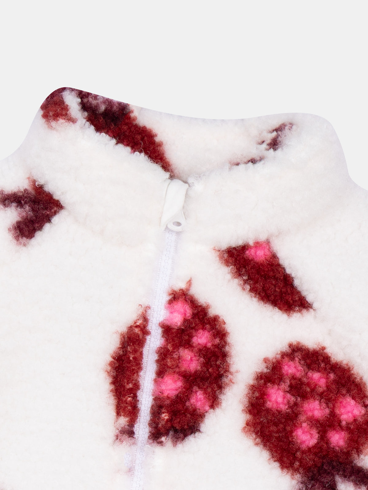 Ecru Strawberry Print Cardigan for Baby Girl