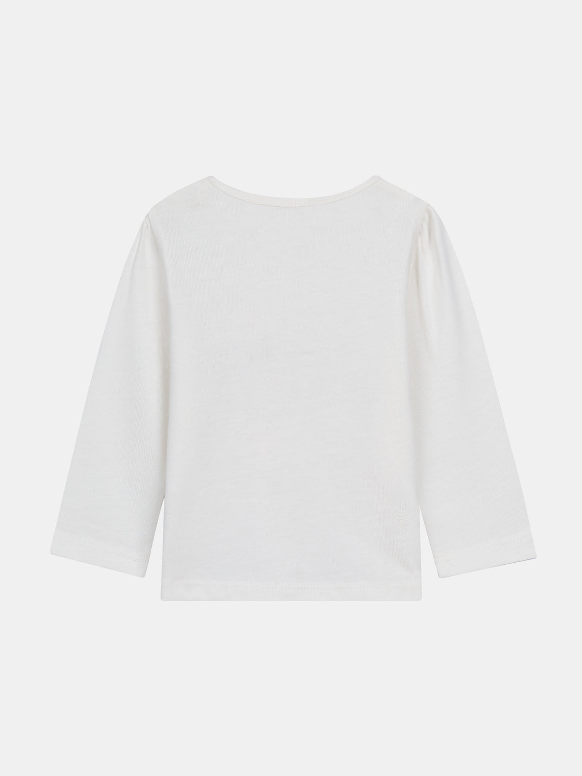 Ecru Long Sleeve T-Shirt "My Best Friends" for Baby Girls