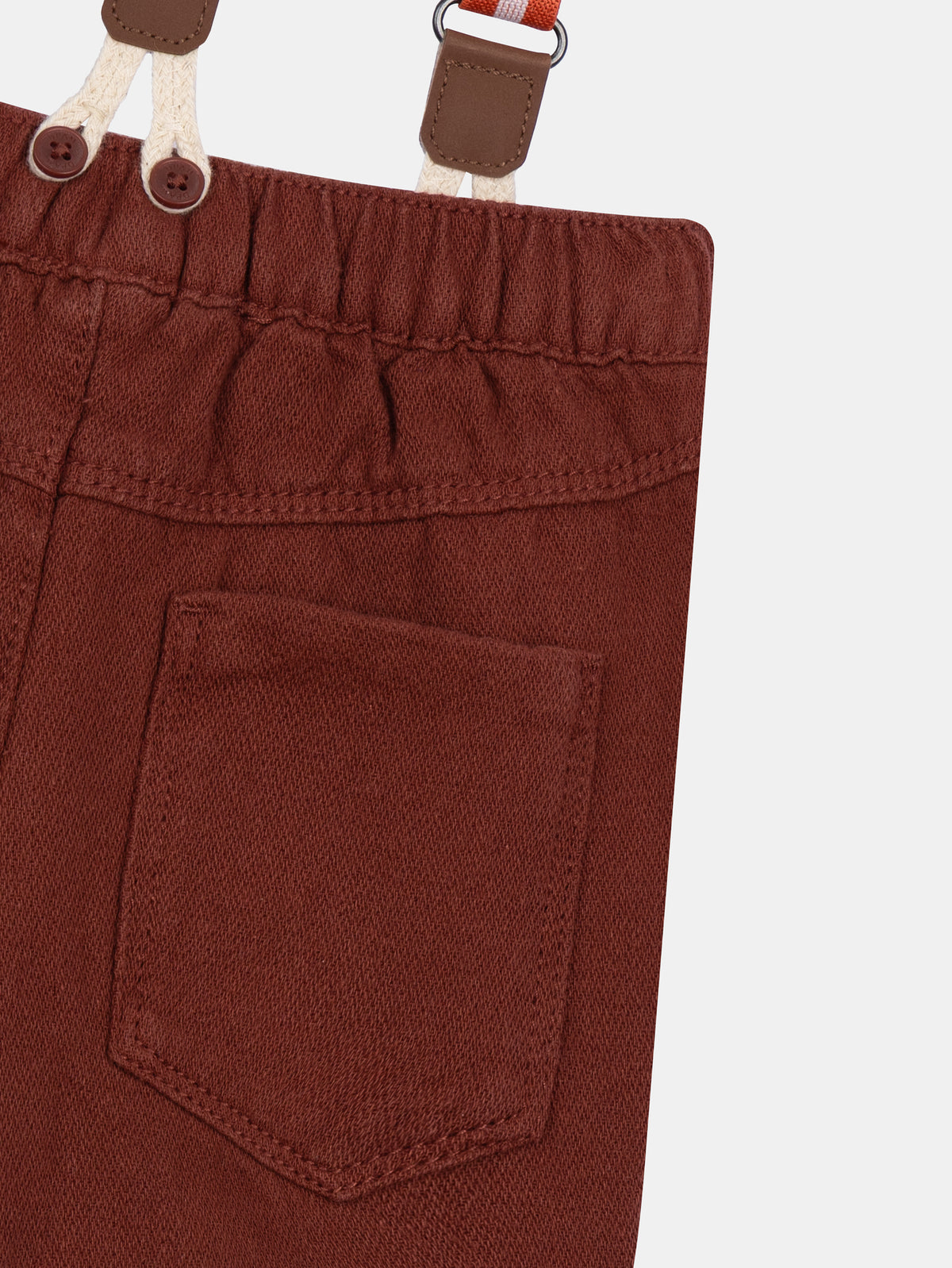 Morgon colored suspender pants for baby boy