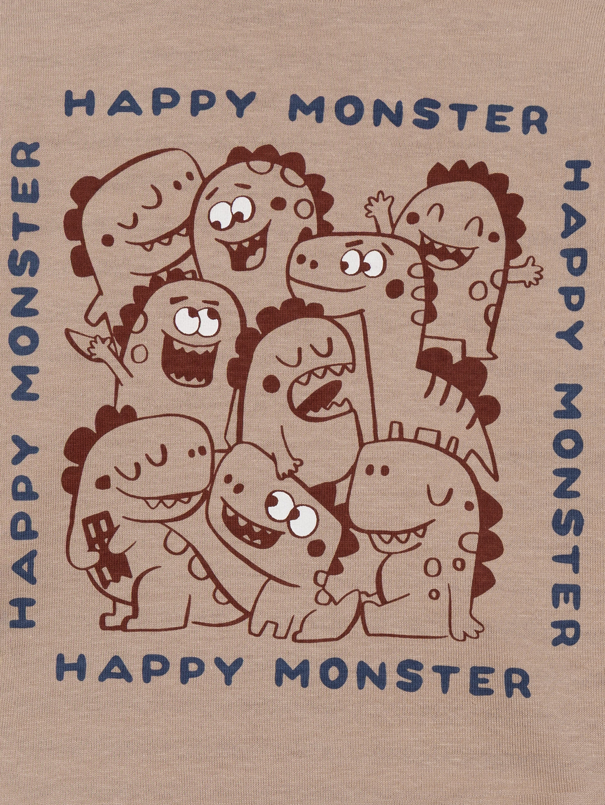 Reversible Long Sleeve T-Shirt "Happy Monster" for Baby Boy