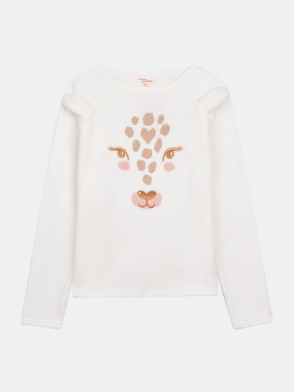 Cream pyjama "Leopard Head" for girl child