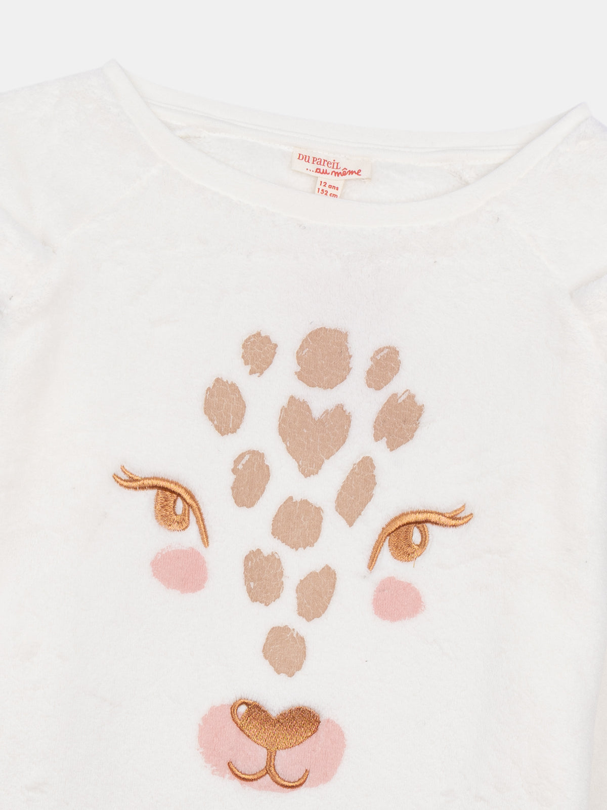 Cream pyjama "Leopard Head" for girl child