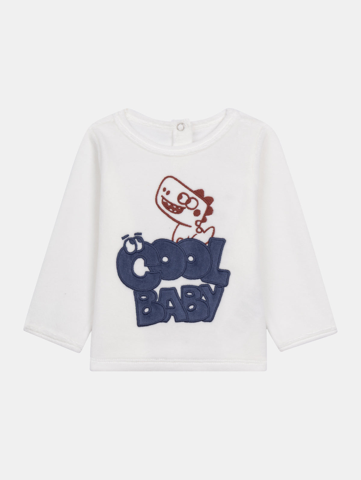 2-Piece Velour Dinosaur and Striped Pajamas for Baby Boy