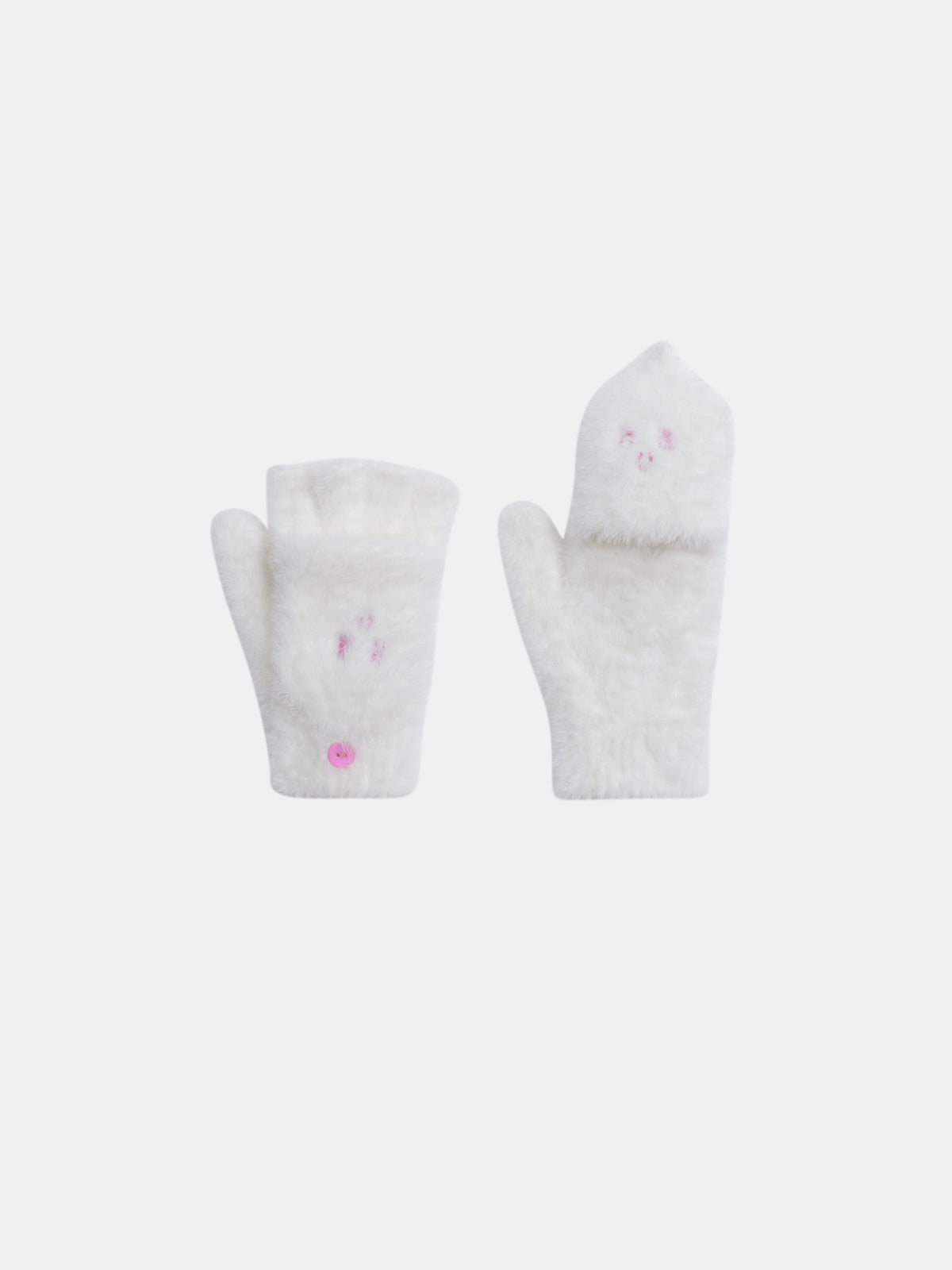 Ecru mittens for girls