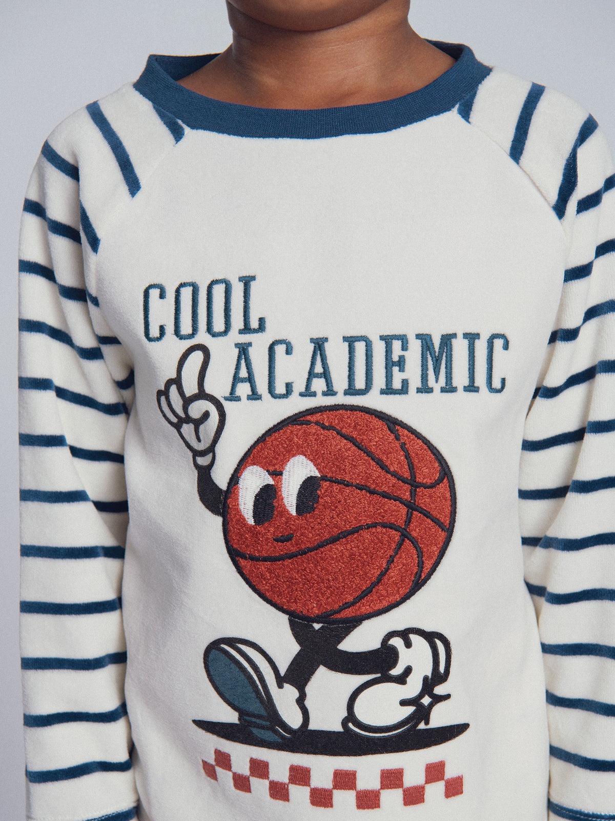 2-piece phosphorescent velour pajamas "Cool Academic" for boys