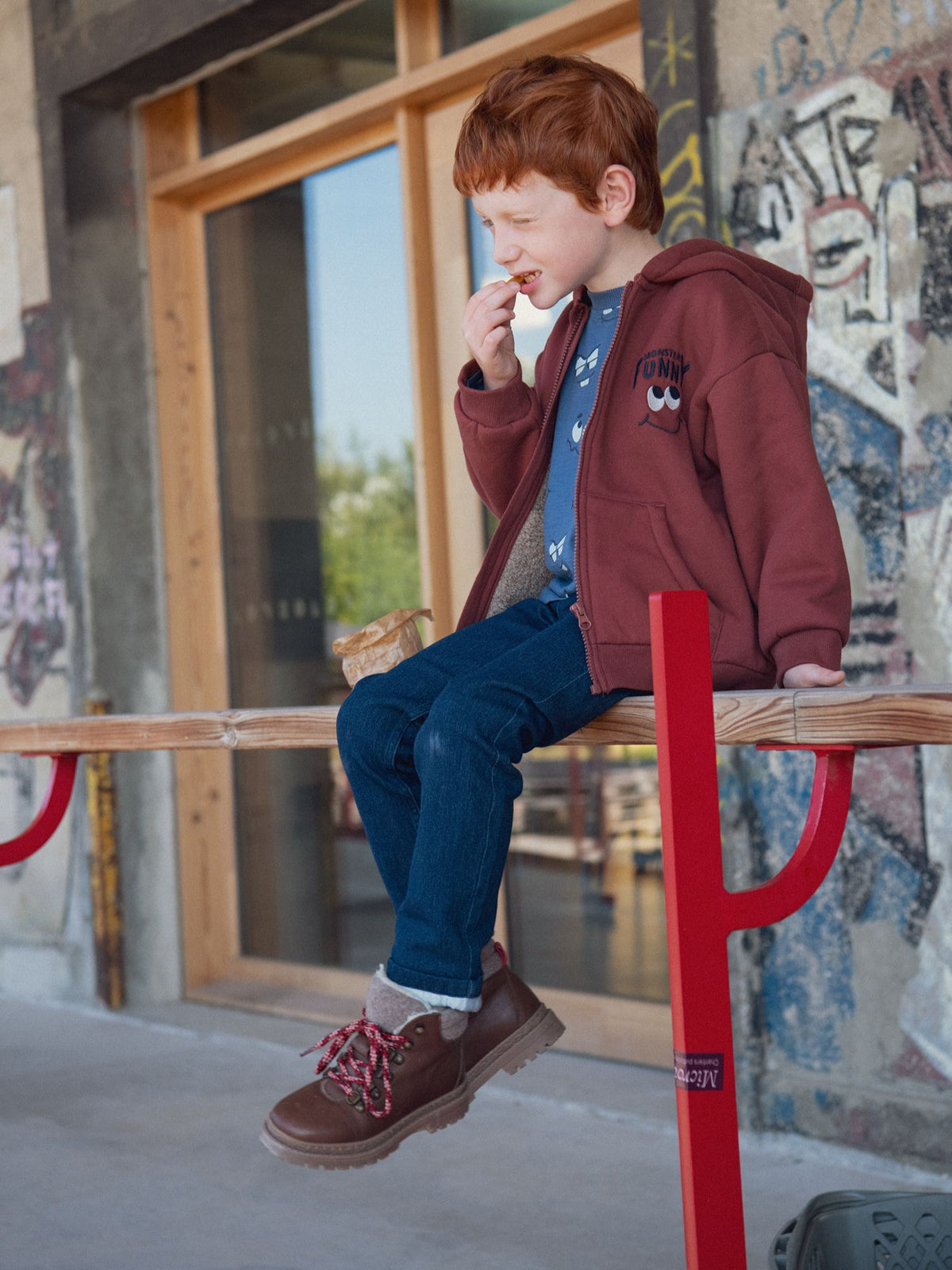 Warm Lined Hooded Vest for Boys