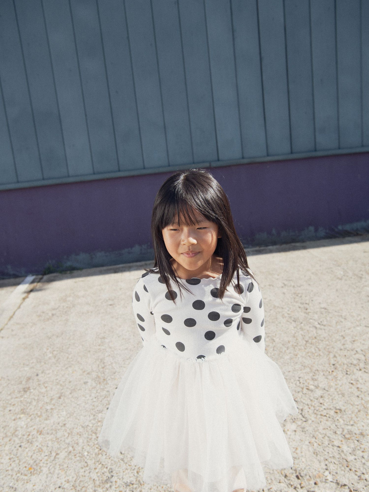 2-in-1 Sweater Dress with Cozy Top and Polka Dot Skirt for Baby Girl
