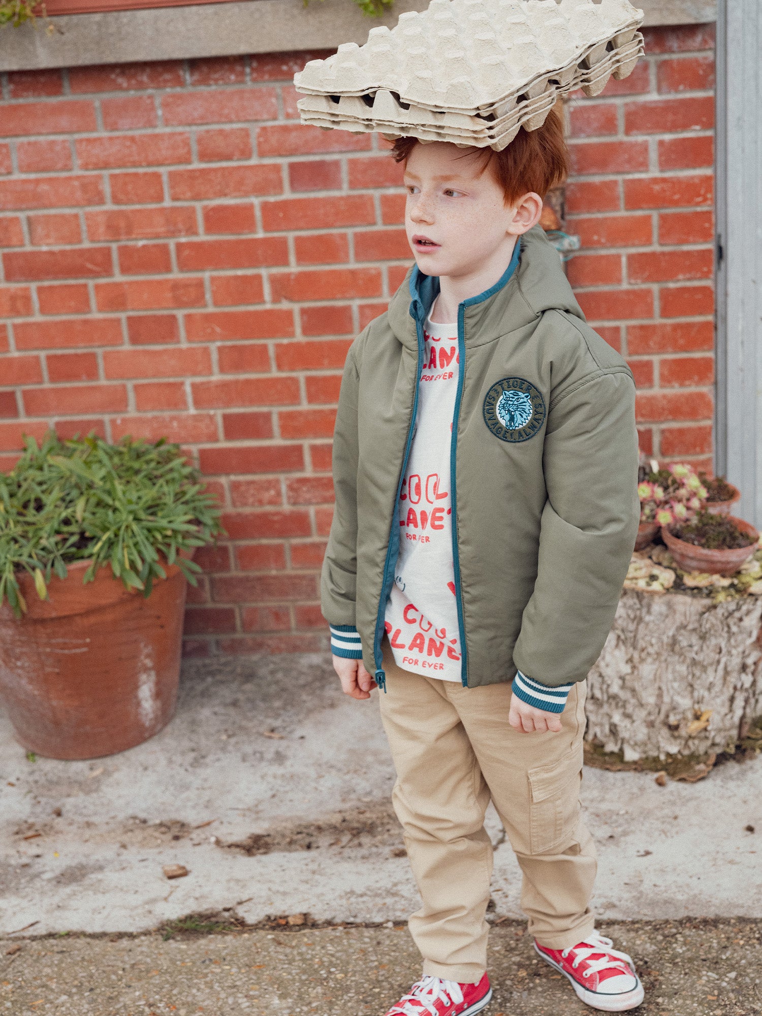 Reversible Blue and Green Jacket for Boys