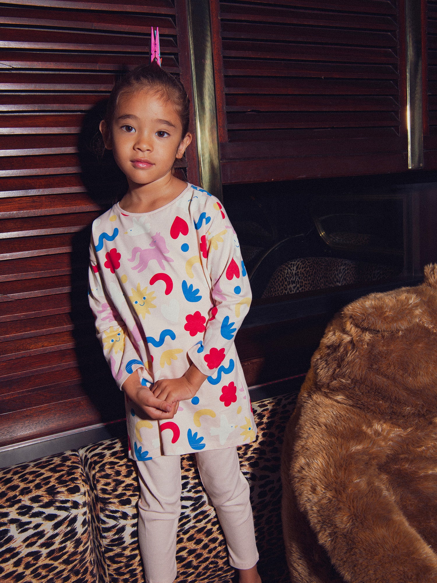 Phosphorescent Printed Nightgown for Girl