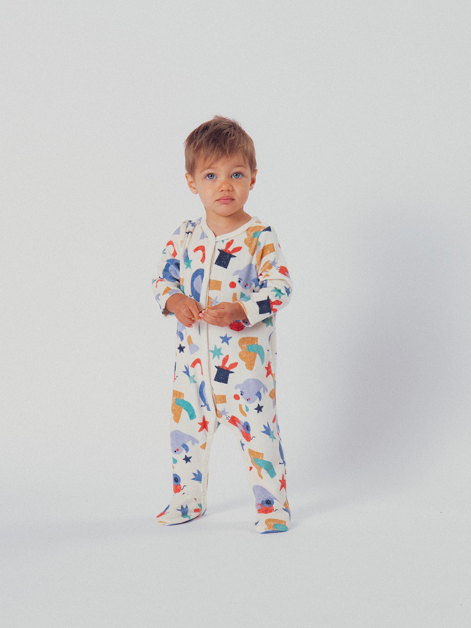 All-over Printed Velour Bodysuit - Circus for Baby Boy