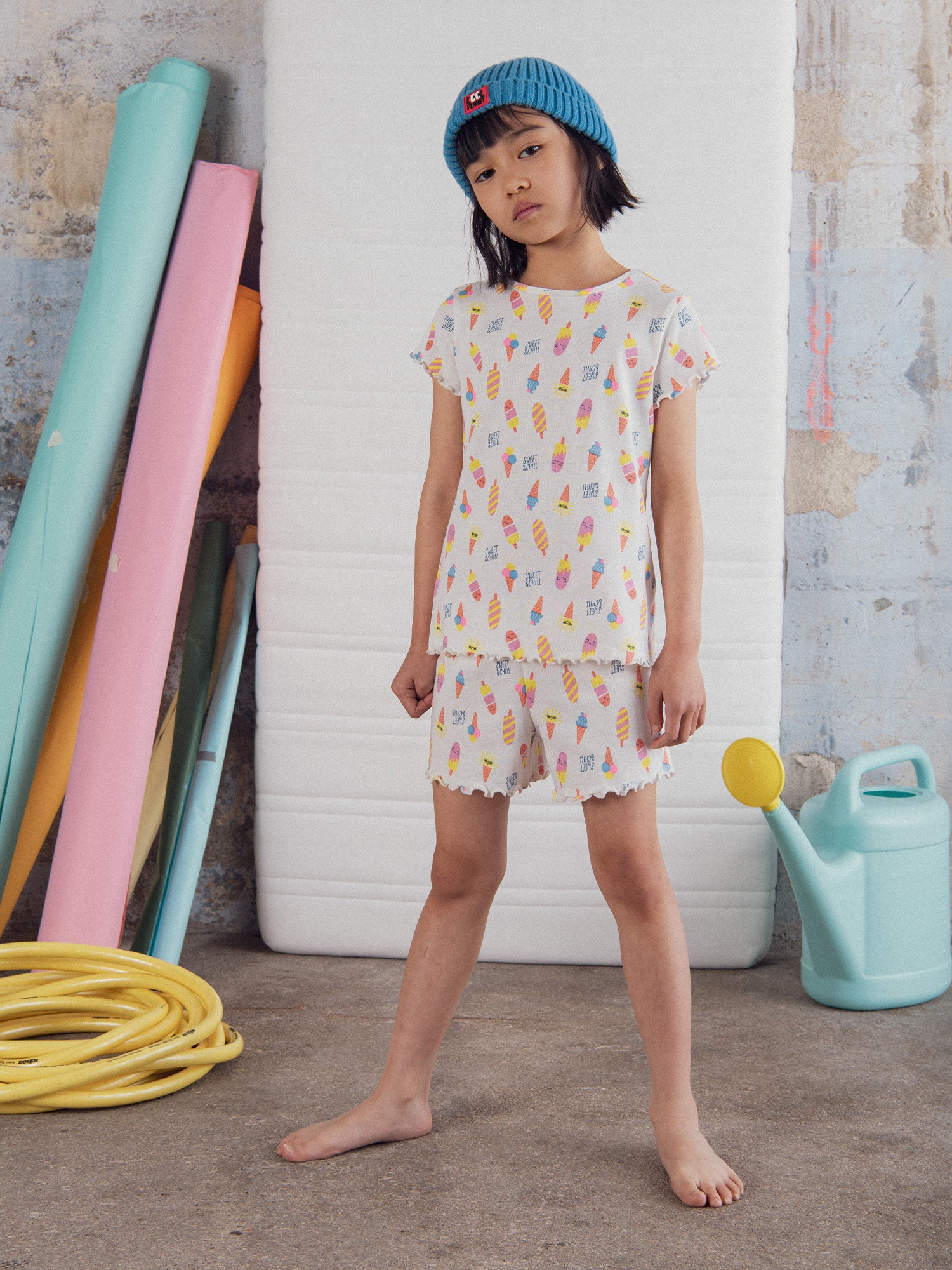 Short Pajamas "SWEET & CHILL" for Girls