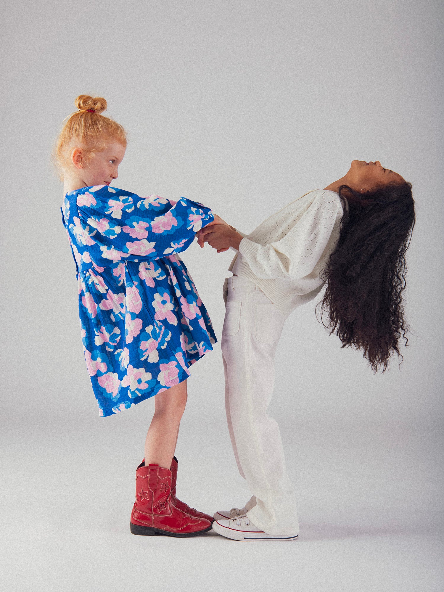 Off-white Cardigan with Heart Detail for Girls