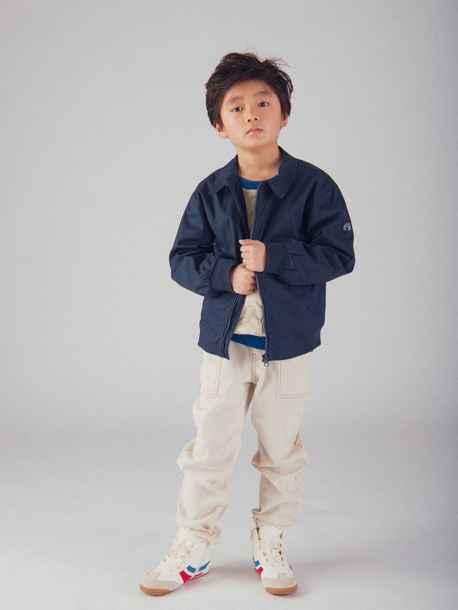 Dark Blue Jacket with Pockets for Boys