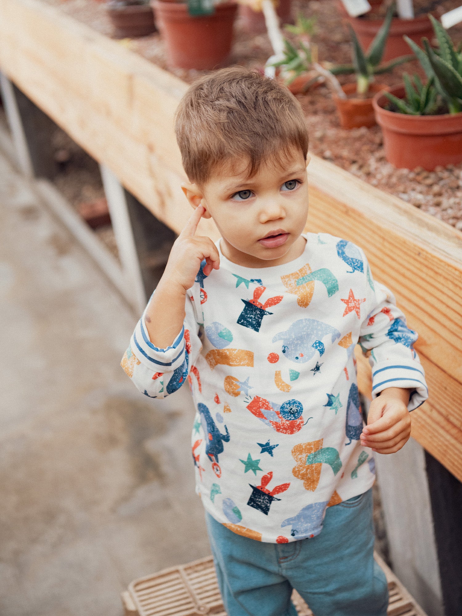 Reversible Circus Pattern T-Shirt for Baby Boy