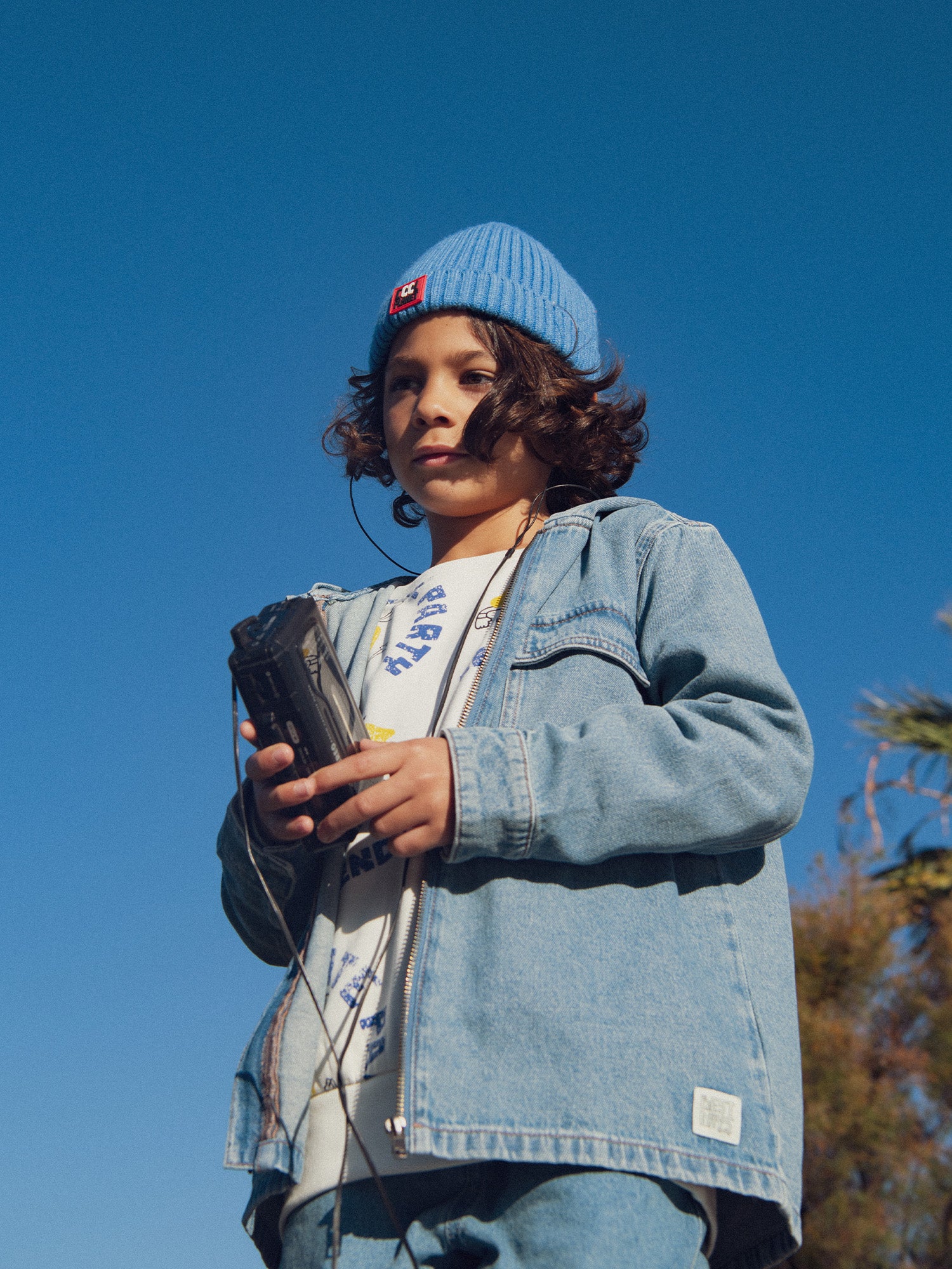 Zippered Denim Shirt for Boys