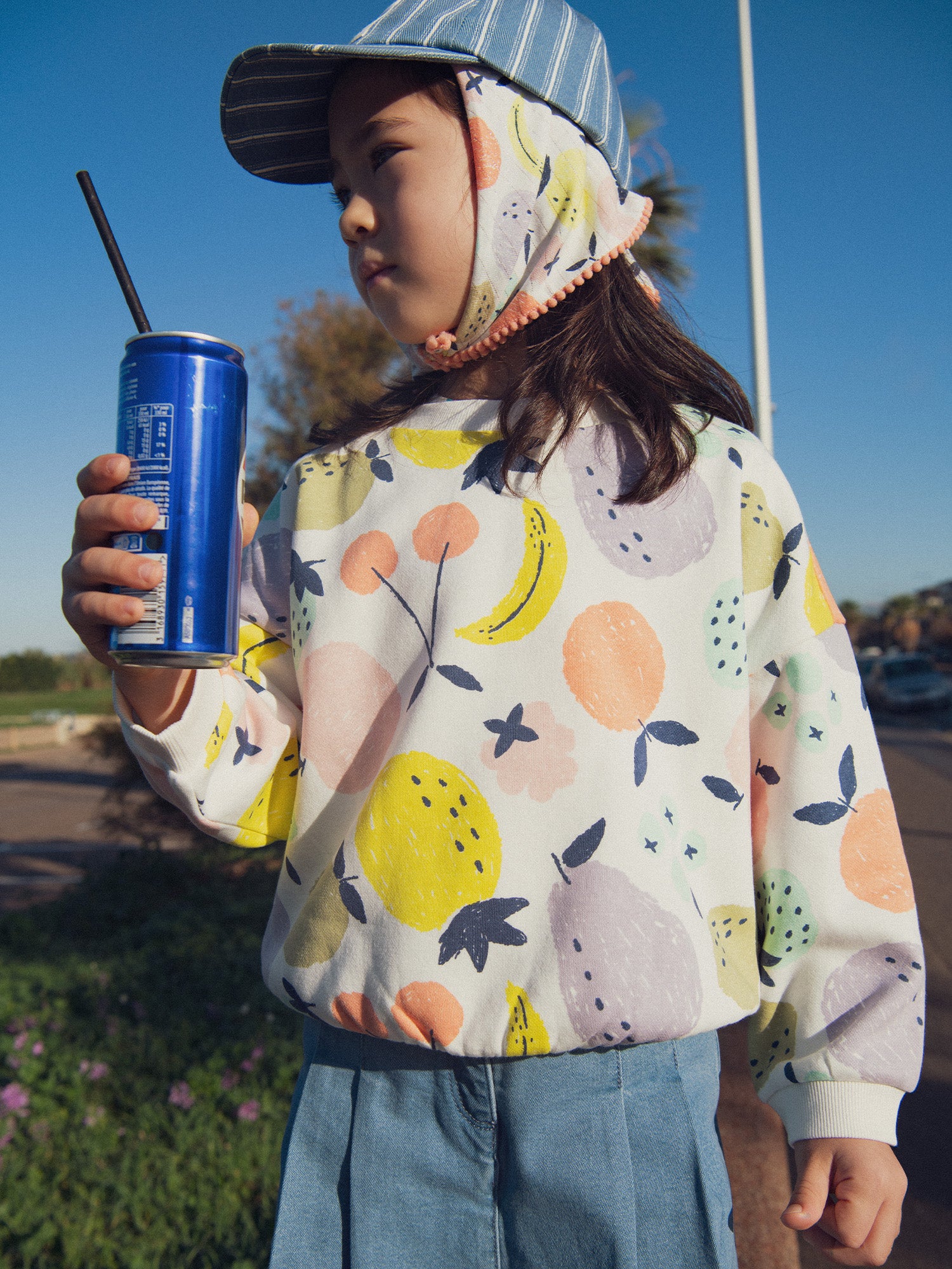 Fruit Printed Sweater for Girls