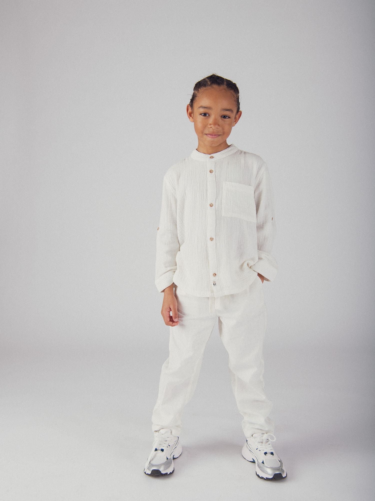 Ecru Pocket Shirt for Boys