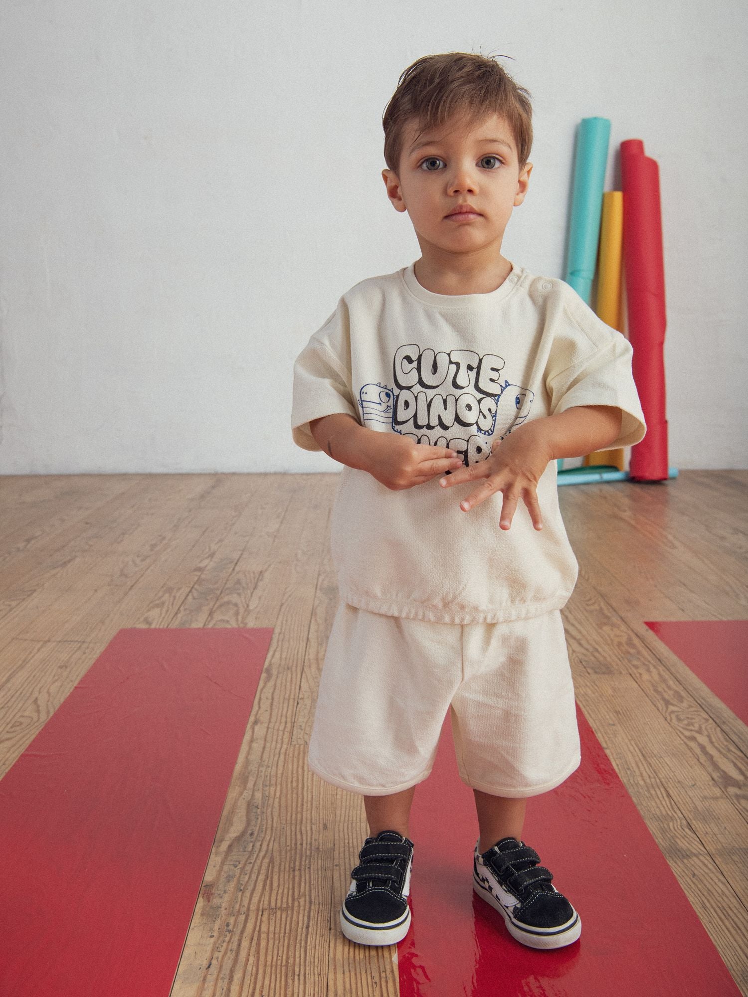 T-shirt and shorts set "Cute Dinos" for baby boy